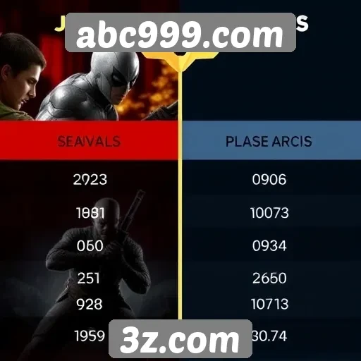 Comparativo de desempenho de jogos em abc999.com